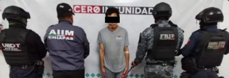 AIIM, FRIP y GEP aprehenden a presunto responsable de robo con violencia agravada
