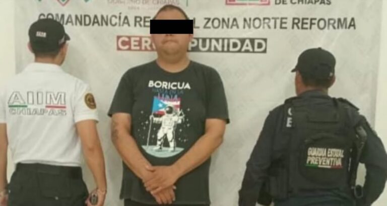 AIIM y GEP aprehenden a presunto responsable de violencia familiar agravada