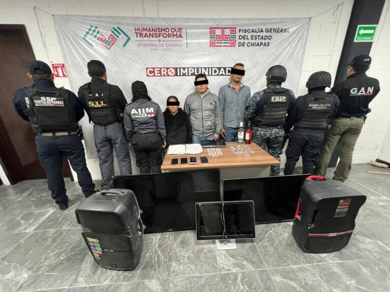Grupo Interinstitucional detiene a tres personas por los delitos de encubrimiento por receptación y contra la salud