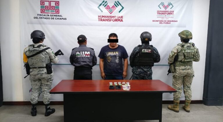 En operativo interinstitucional detienen a presunto integrante de grupo delictivo