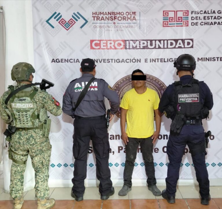 FGE y SSP aprehenden a presunto responsable de homicidio calificado y agravado