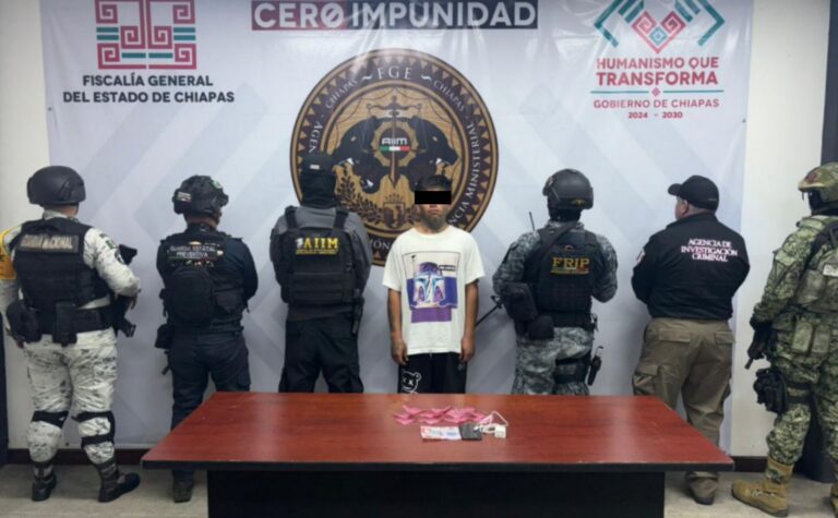 En Ocozocoautla, el Grupo Interinstitucional detiene a una persona por el delito contra la salud