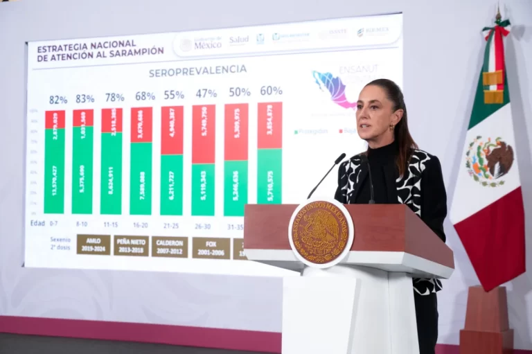Presidenta hace llamado a mantener la calma; hay 28 millones de vacunas contra el sarampión