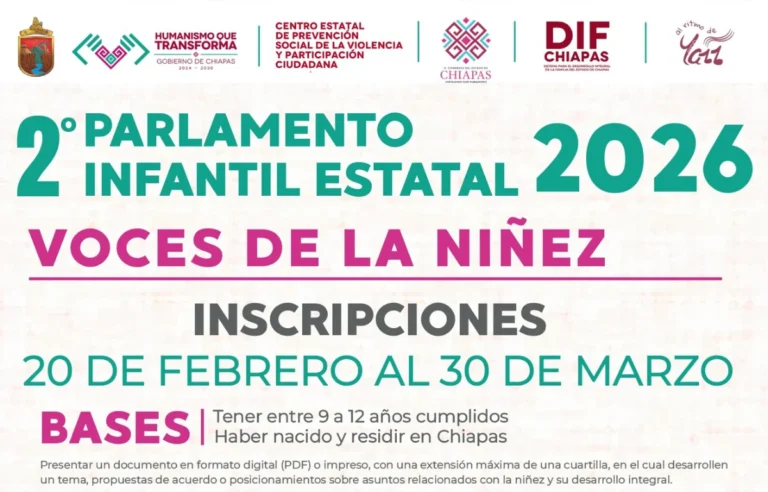 Invita Congreso al 2° parlamento infantil 2026