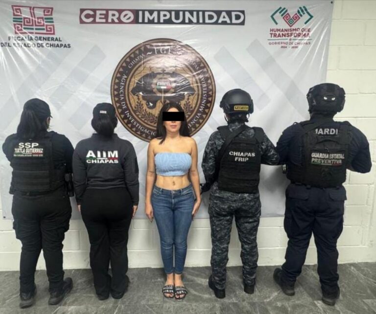 Por amenazas, la FGE y SSP aprehenden a la presunta responsable