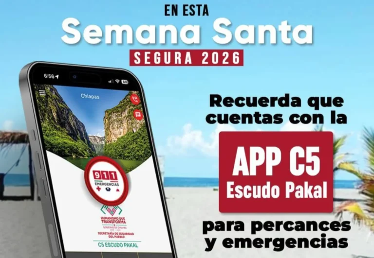 Nuestros visitantes y población local cuentan con la App C5 Escudo Pakal para cualquier emergencia: SSP