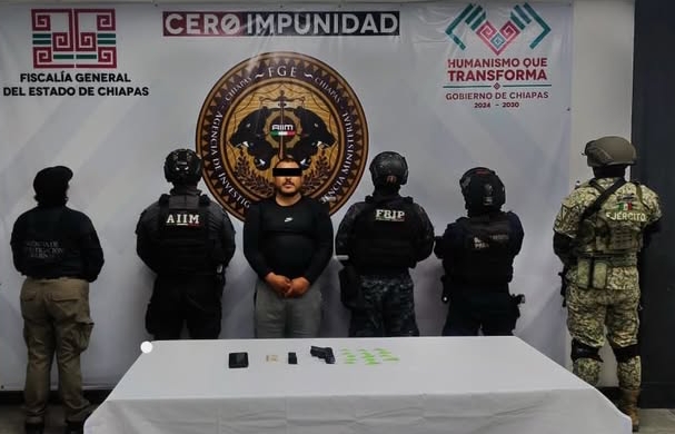 Fuerzas de seguridad detienen a presunto responsable de los delitos contra la salud y portación de arma de fuego