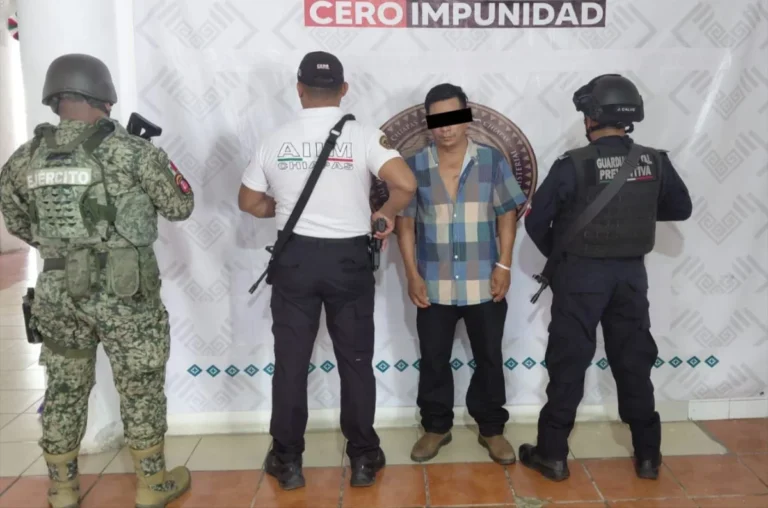 FGE y SSP aprehenden a presunto responsable de homicidio calificado