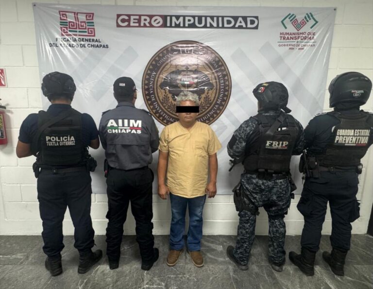 Aprehenden a presunto responsable de homicidio calificado