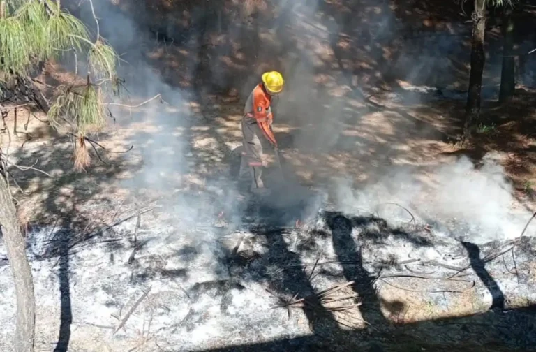 Atiende PC Municipal reporte de incendio de pastizal en Rancho Nuevo