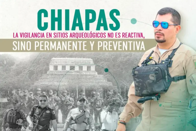 En Chiapas, la vigilancia en sitios arqueológicos no es reactiva, sino permanente y preventiva: SSP