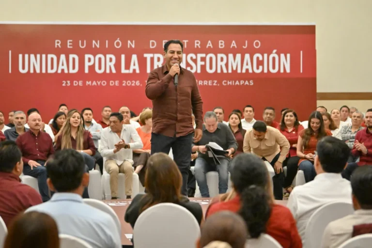 Eduardo Ramírez participa en reunión de trabajo con el Consejo Estatal de Morena en Chiapas