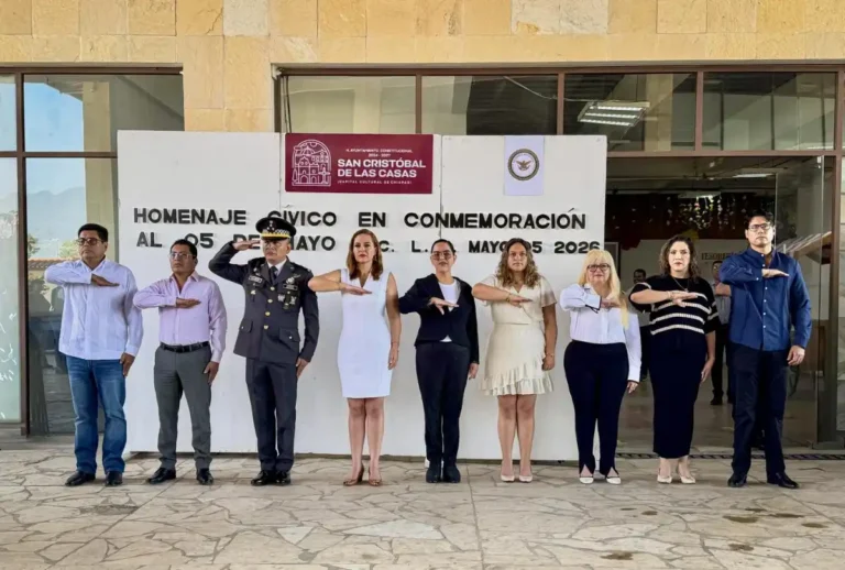 San Cristóbal reafirma respaldo al proyecto de Claudia Sheinbaum en acto cívico del 5 de mayo