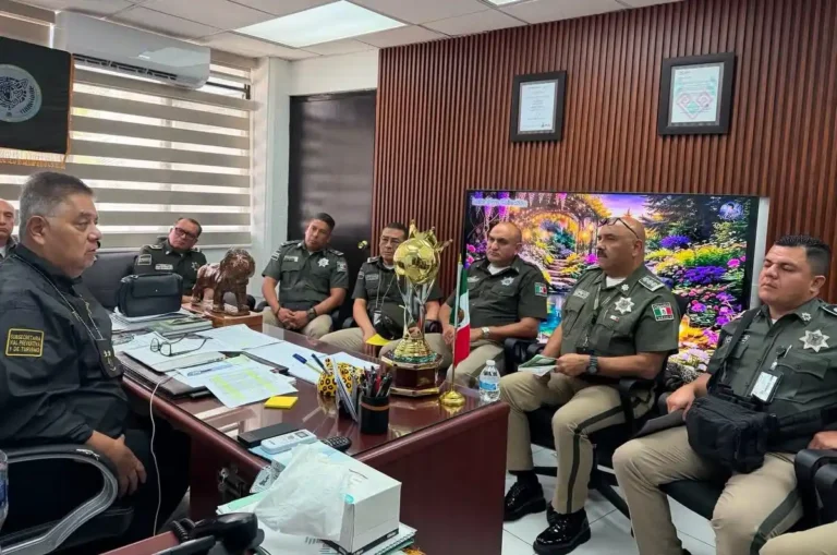 Delegados de la Guardia Estatal Vial Preventiva sostienen reunión de trabajo