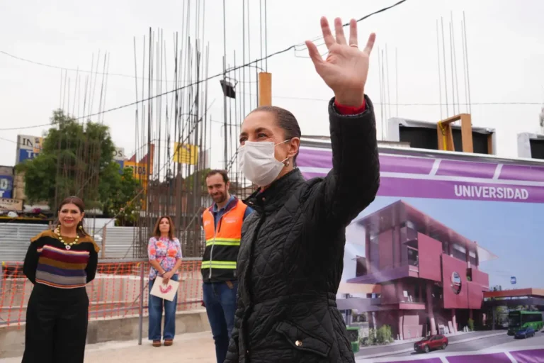 Presidenta supervisa construcción de la línea 4 del cablebús que registra 20% de avance