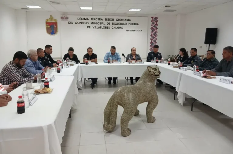 FGE participa en la 13a Sesión Ordinaria del Consejo Municipal de Seguridad Pública en Villaflores
